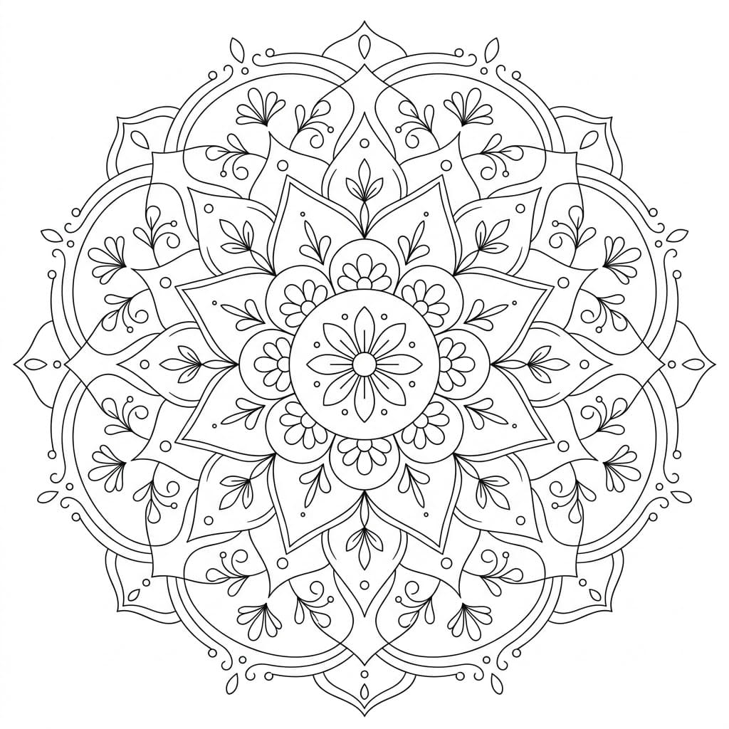 Radiant Moji Mandala Art Mandalas