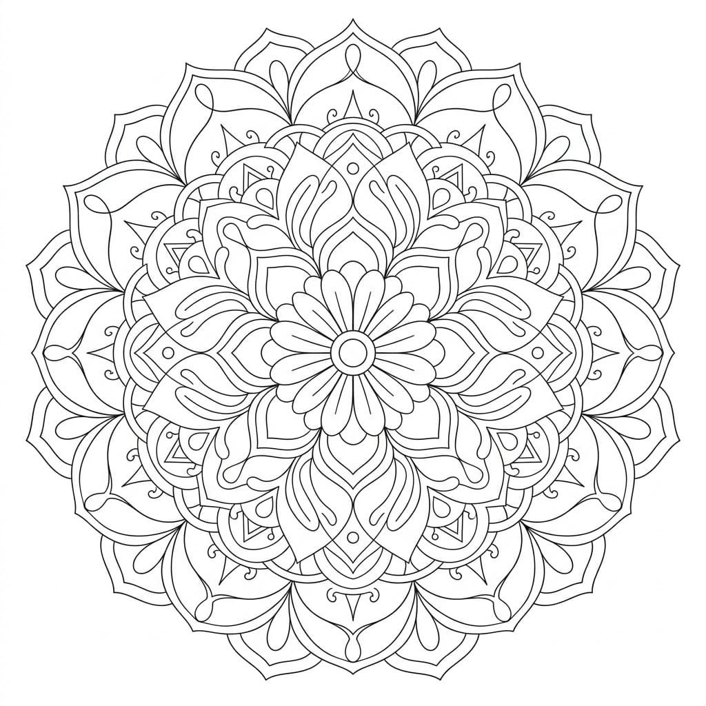Radiant Trika Mandala Template Mandalas
