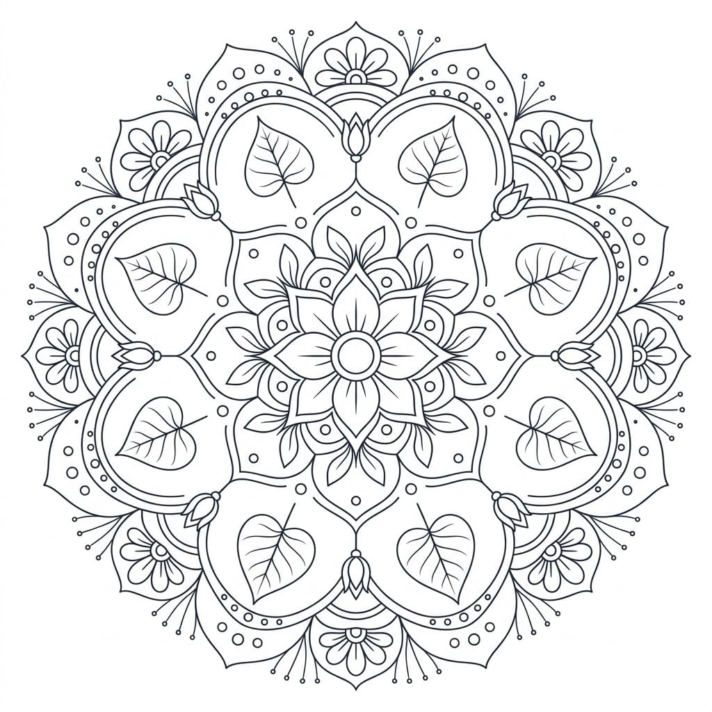 Sacred Bloom Bodhi Mandala Design Mandalas