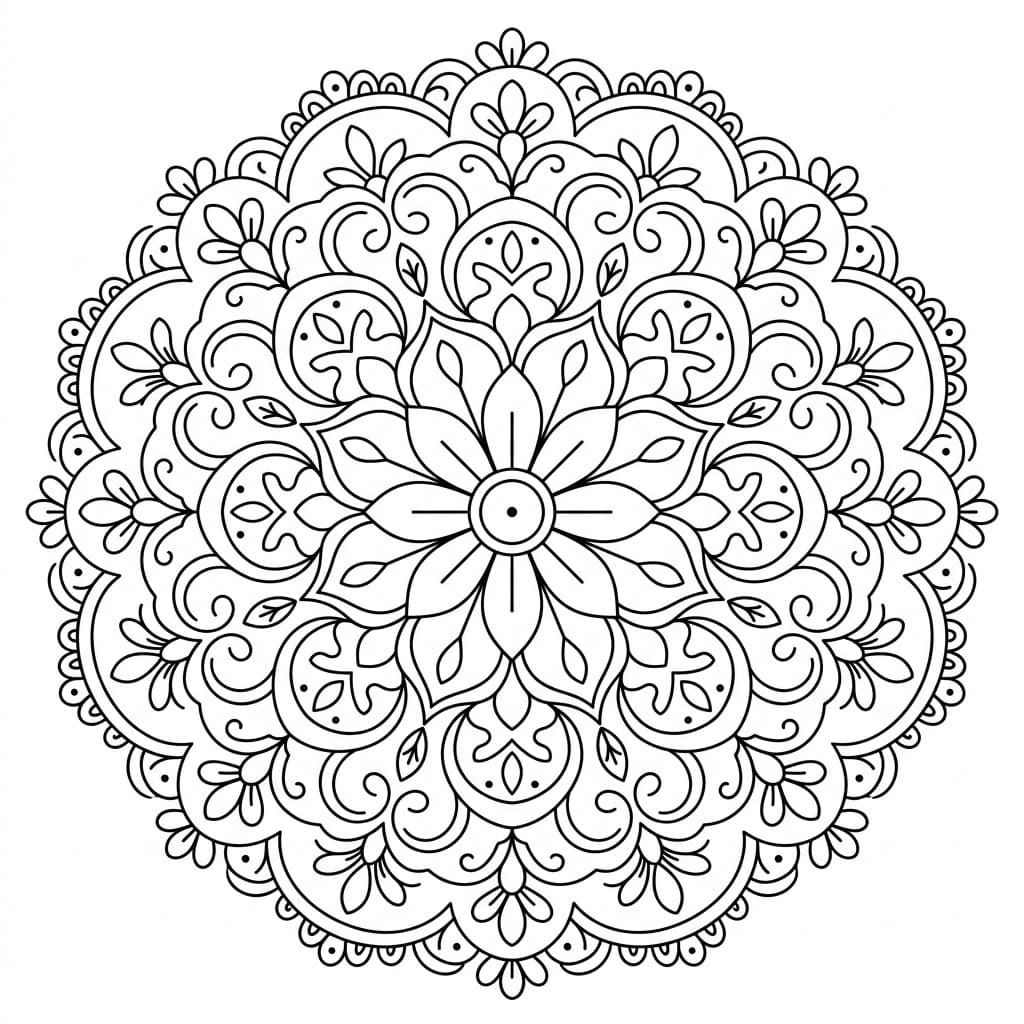 Sacred Circle Color Mandala Printable Mandalas