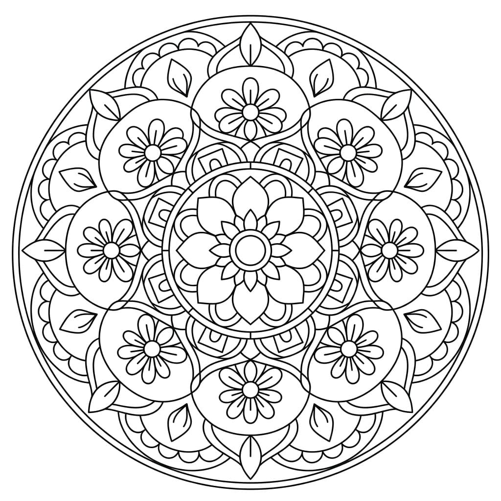 Sacred Circle Symmetry Mandala Template Mandalas