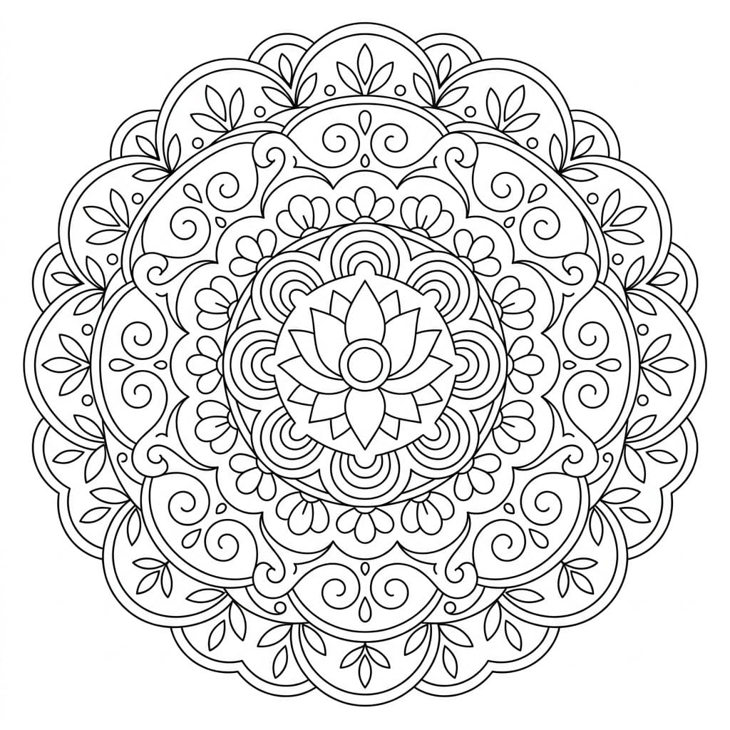 Sacred Flow Healing Mandala Worksheet Mandalas