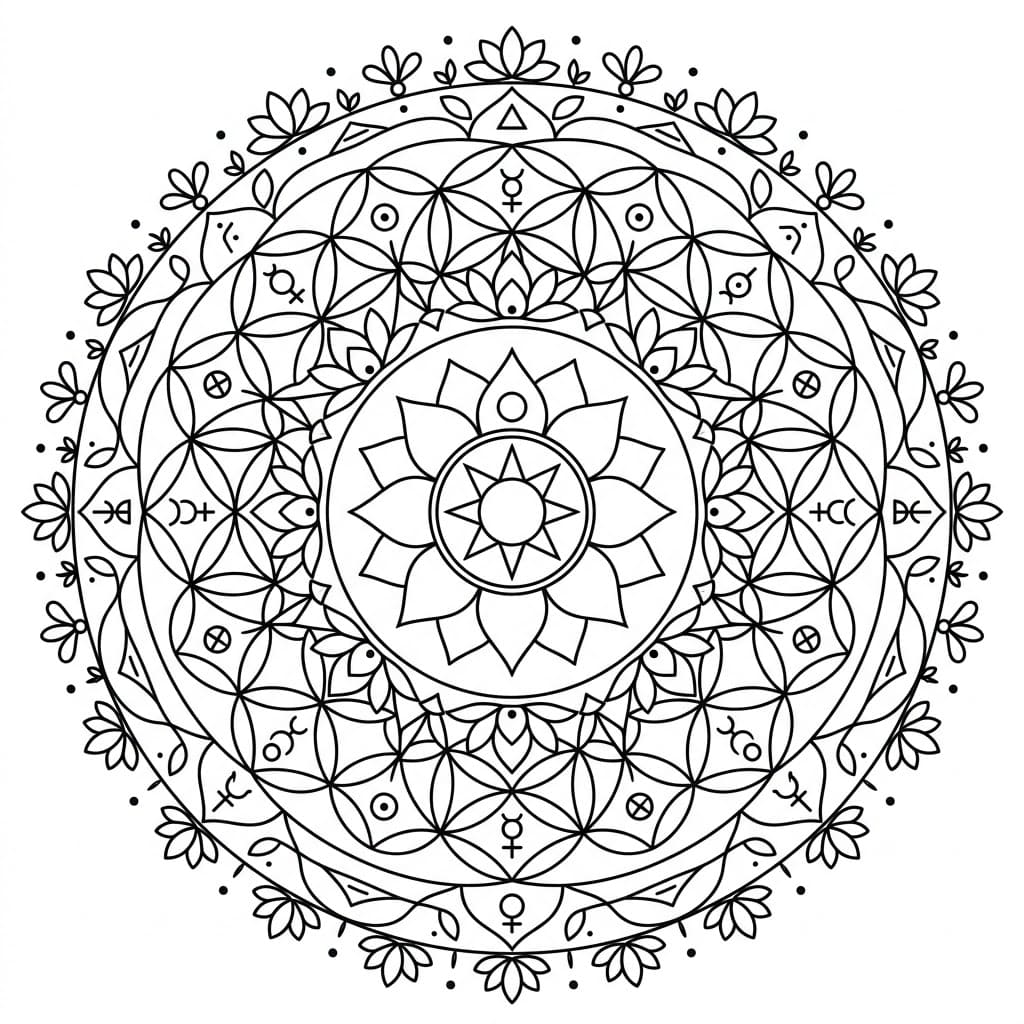 Sacred Geometry Navagraha Mandala Art Mandalas