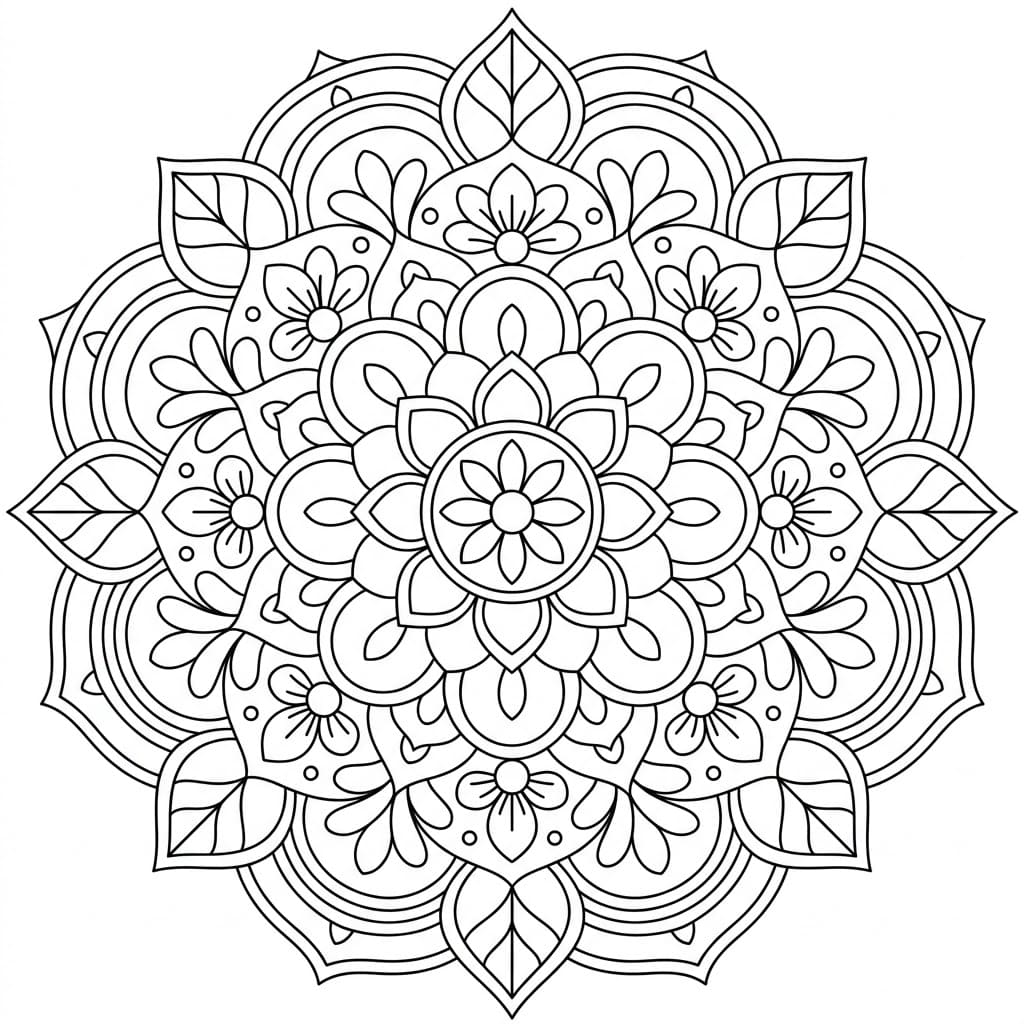 Sacred Petal Healing Mandala Worksheet Mandalas