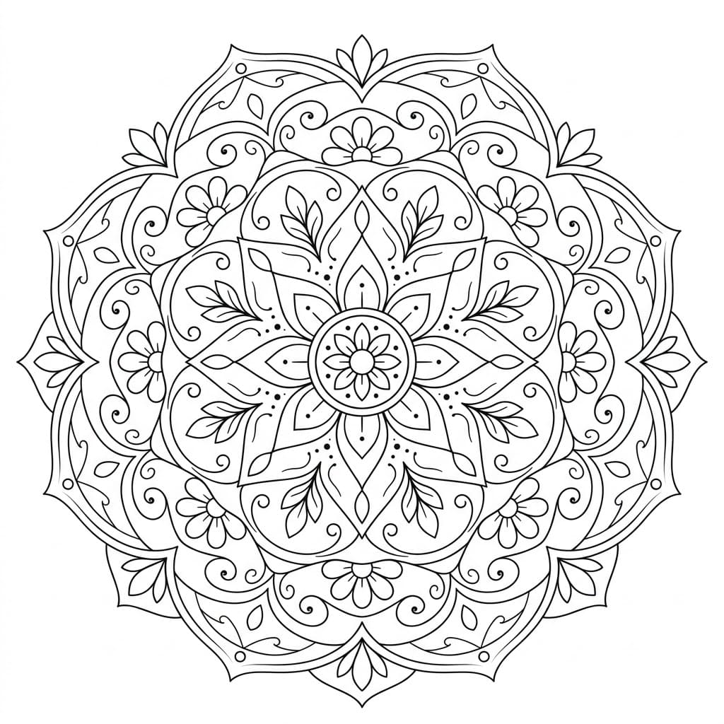 Serene Dreamtime Mandala Template Mandalas