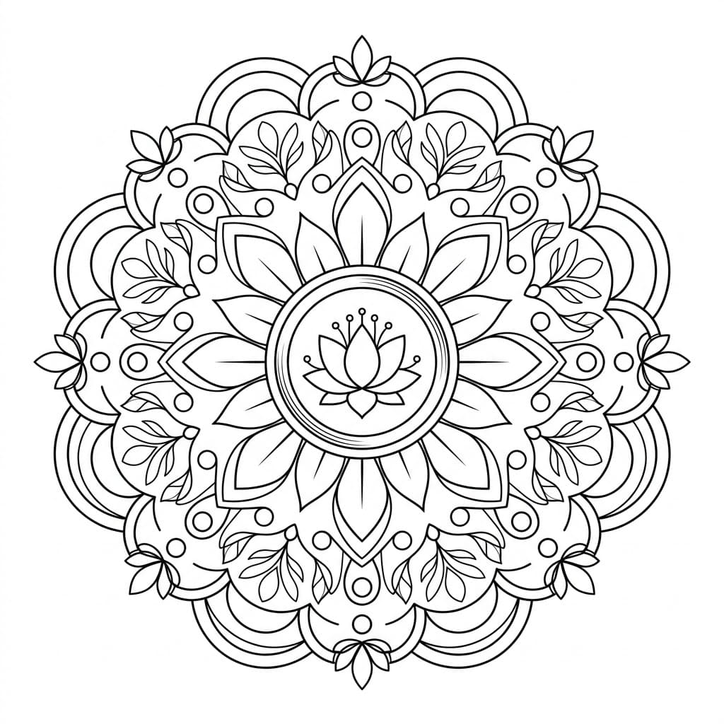 Serene Ensō Mandala Pattern Mandalas