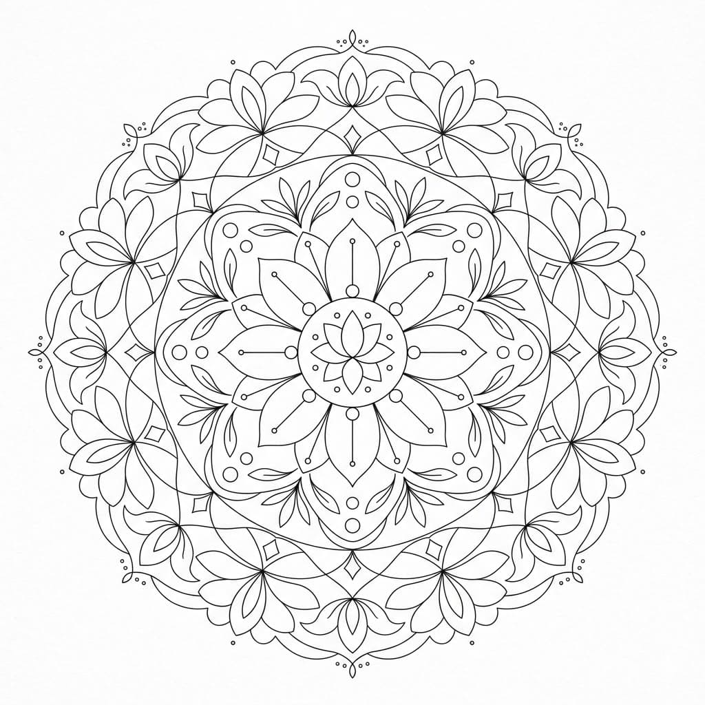 Serene Path Color Mandala Printable Mandalas