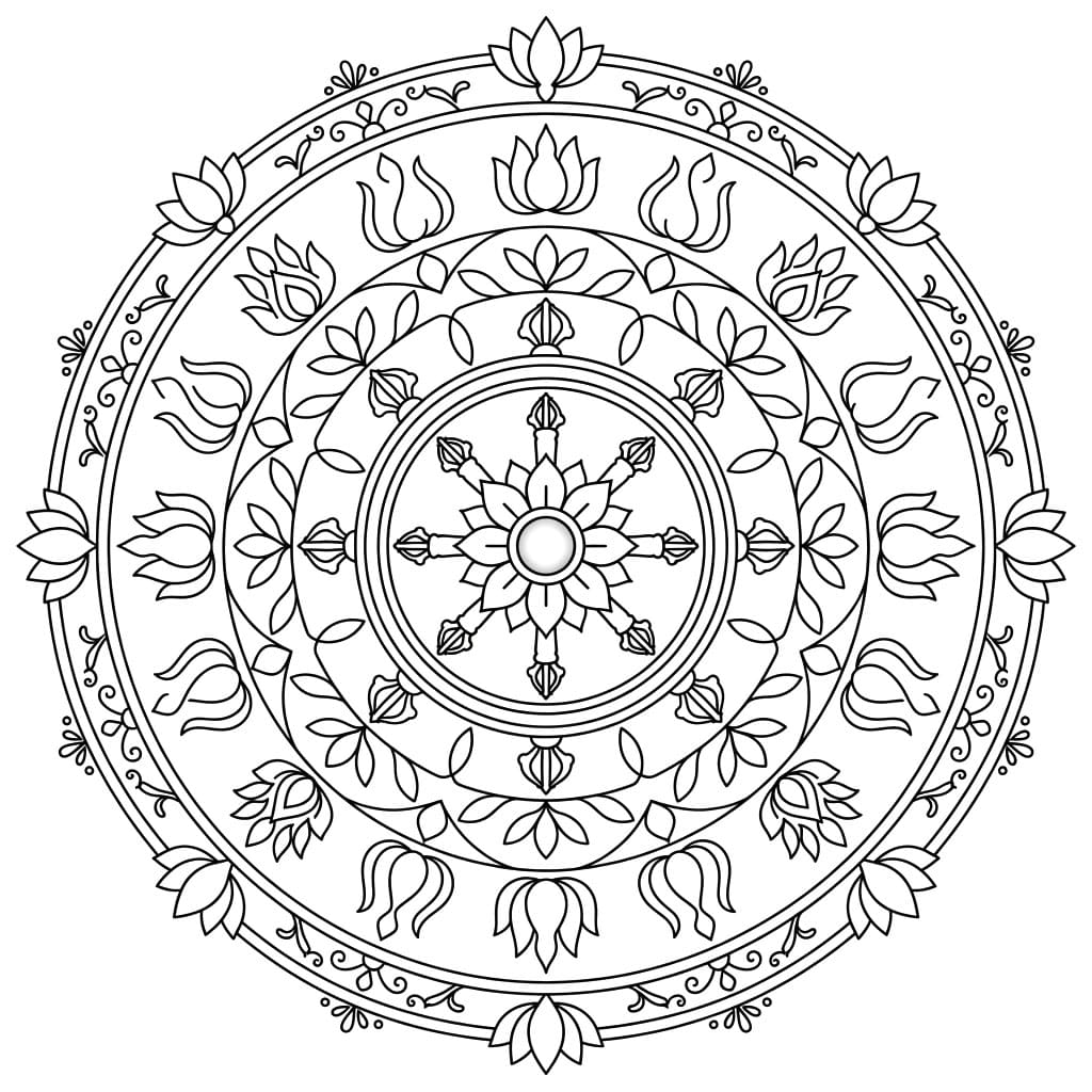 Serene Vajrabhairava Mandala Design Mandalas