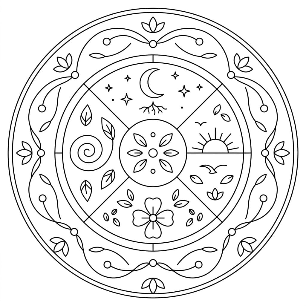 Shadow Medicine Wheel Mandala Design Mandalas