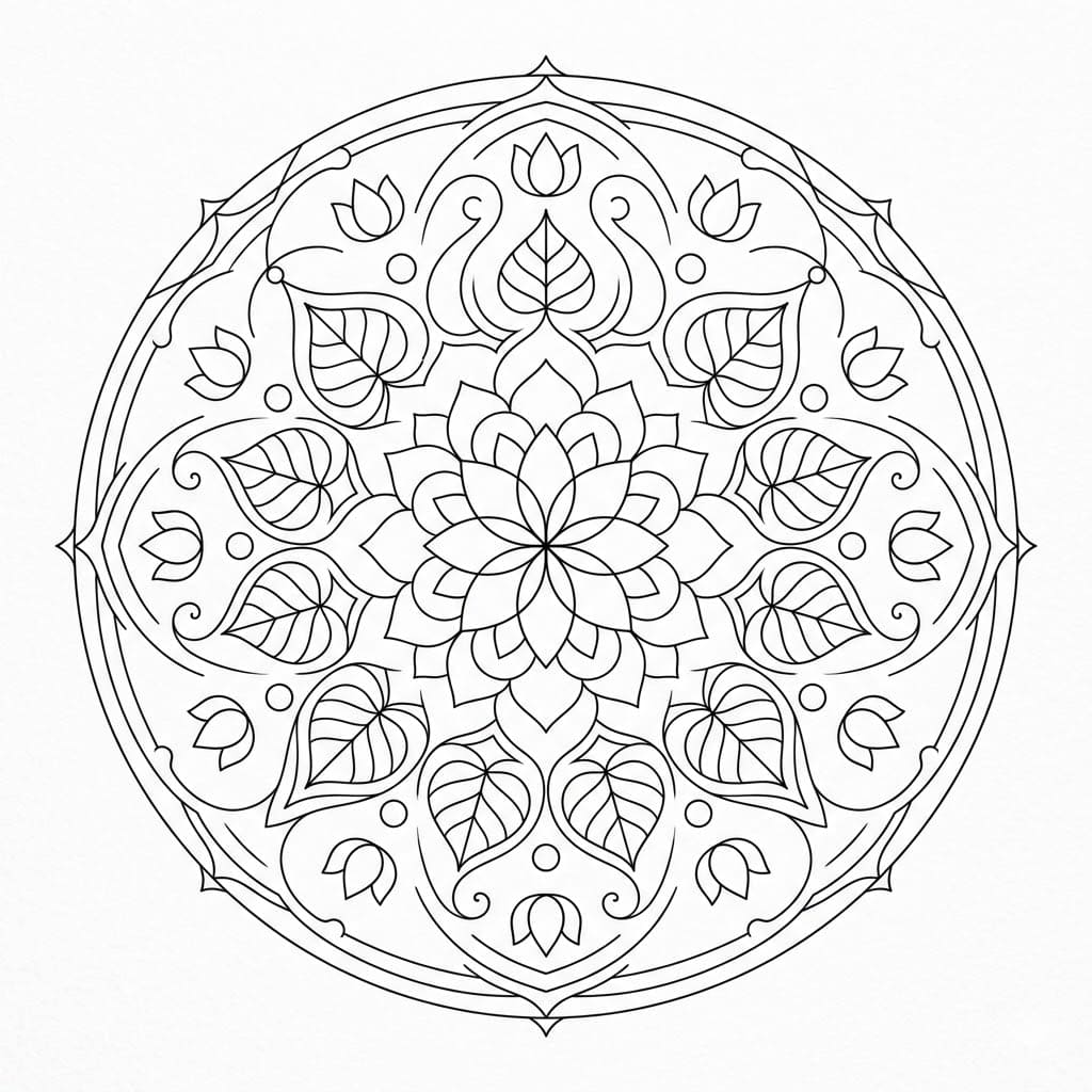 Silent Lotus Bodhi Mandala Design Mandalas