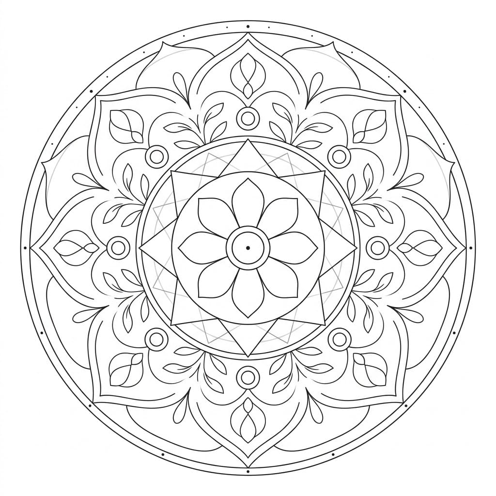 Silent Trika Mandala Template Mandalas