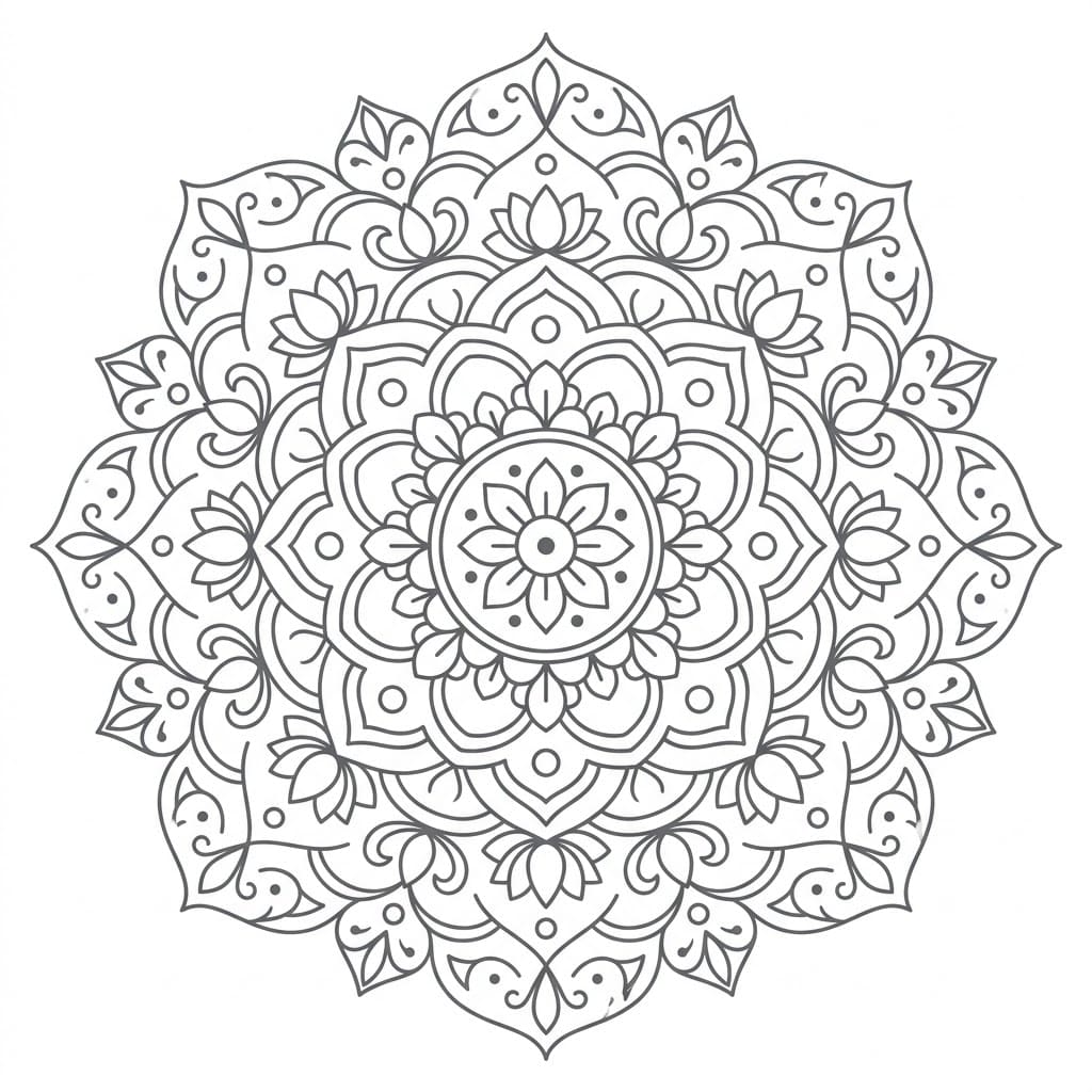 Silver Moji Mandala Art Mandalas