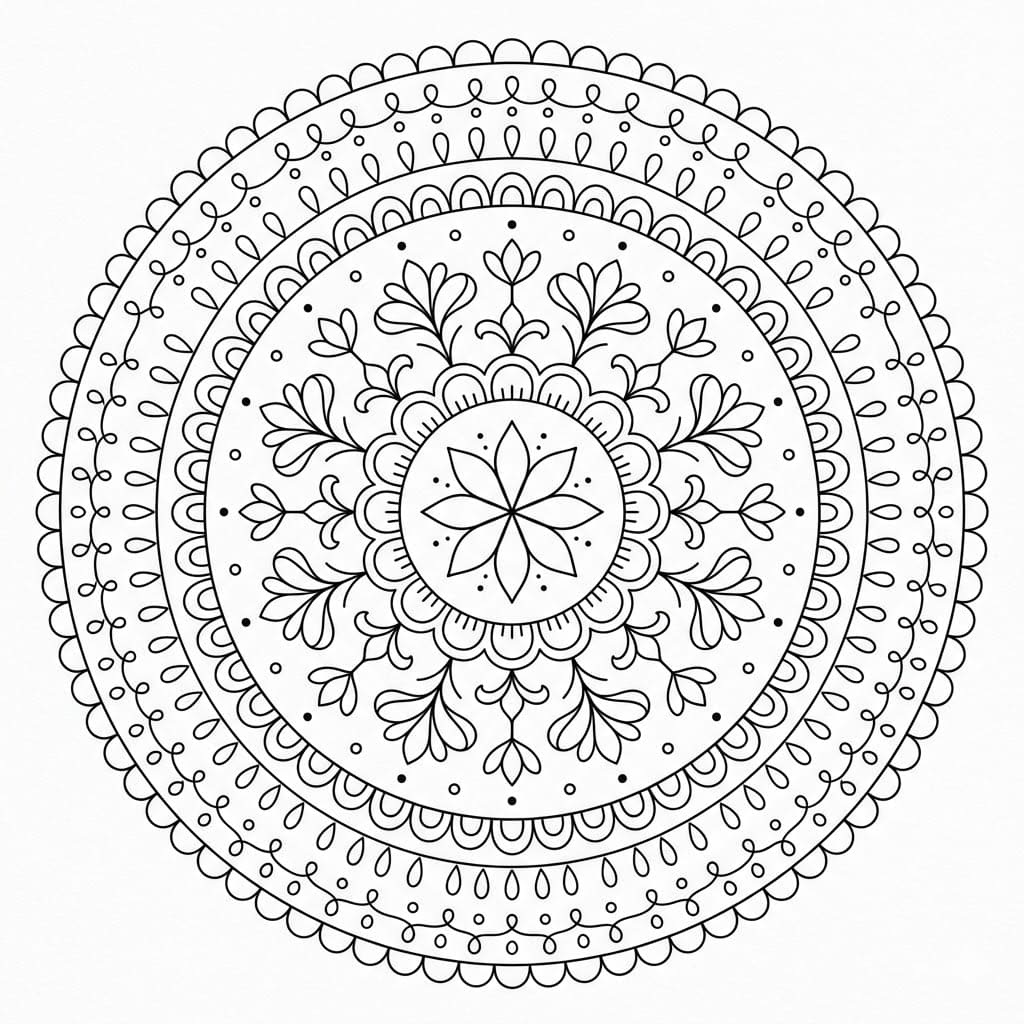 Soft Dreamtime Mandala Template Mandalas