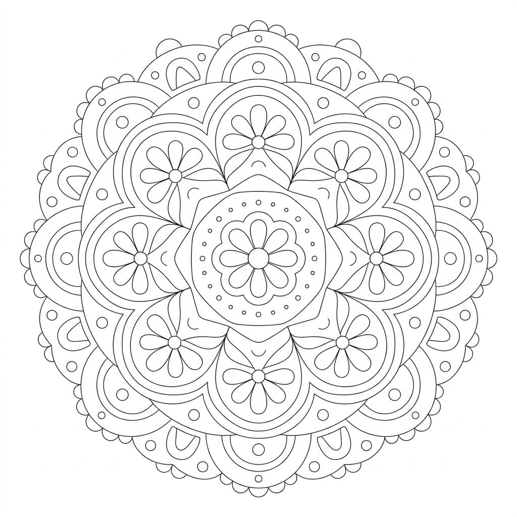 Soft Geometry Mandala Exercise Mandalas