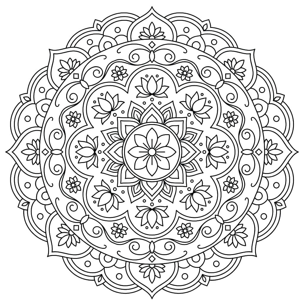 Soft Glow Jnanadakini Mandala Template Mandalas