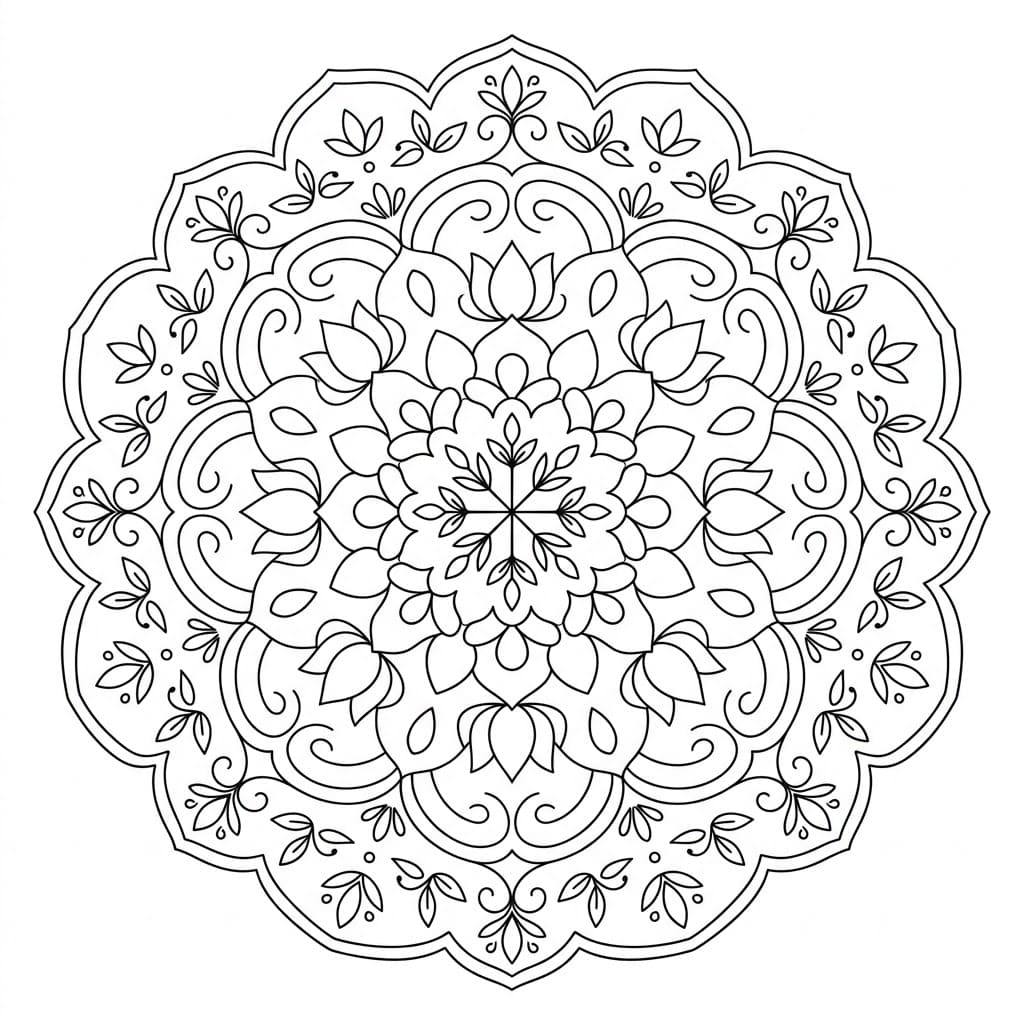 Soft Radiance Healing Mandala Worksheet Mandalas