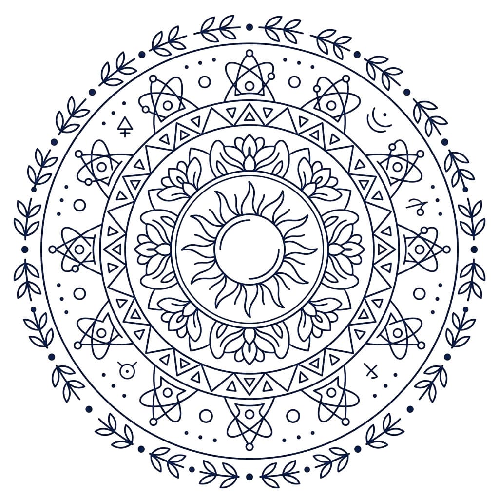 Solar Element Mandala Science Design Mandalas