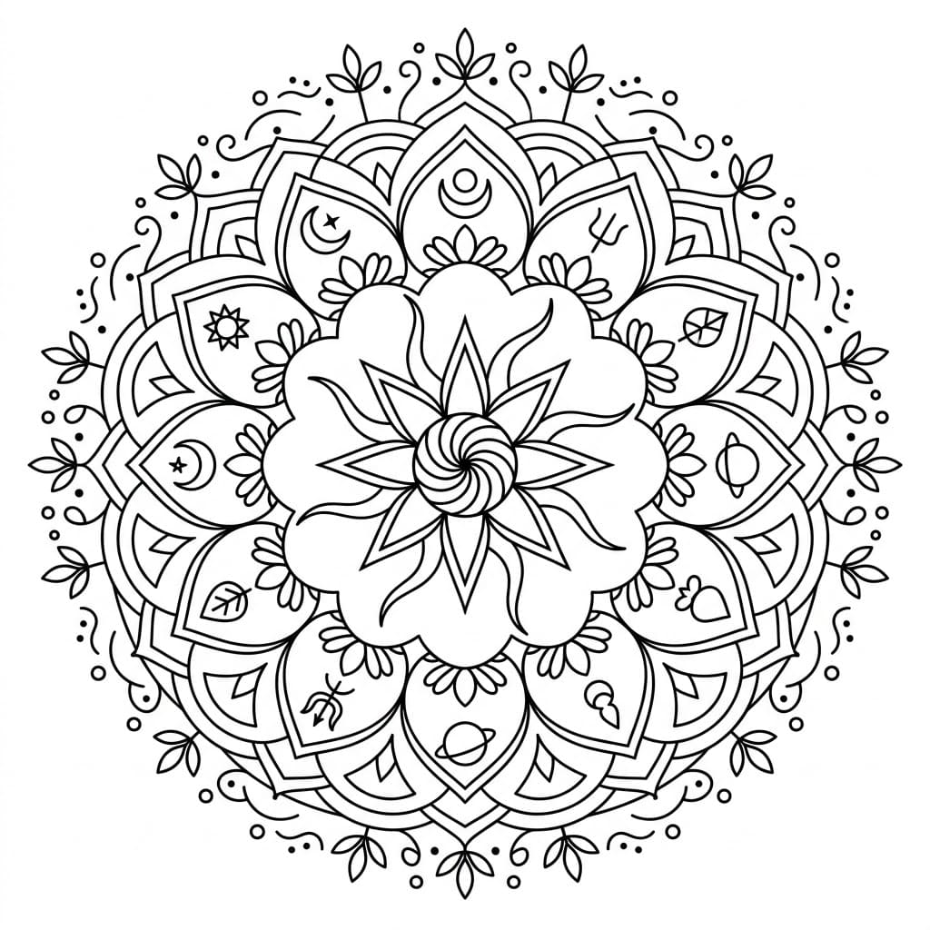 Solar Radiance Navagraha Mandala Art Mandalas