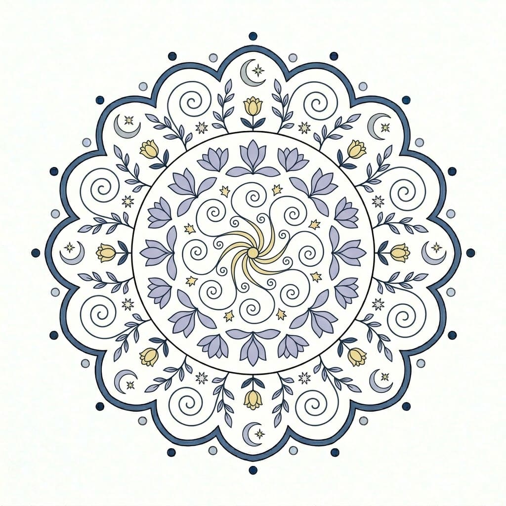 Spiral Grace Color Mandala Printable Mandalas