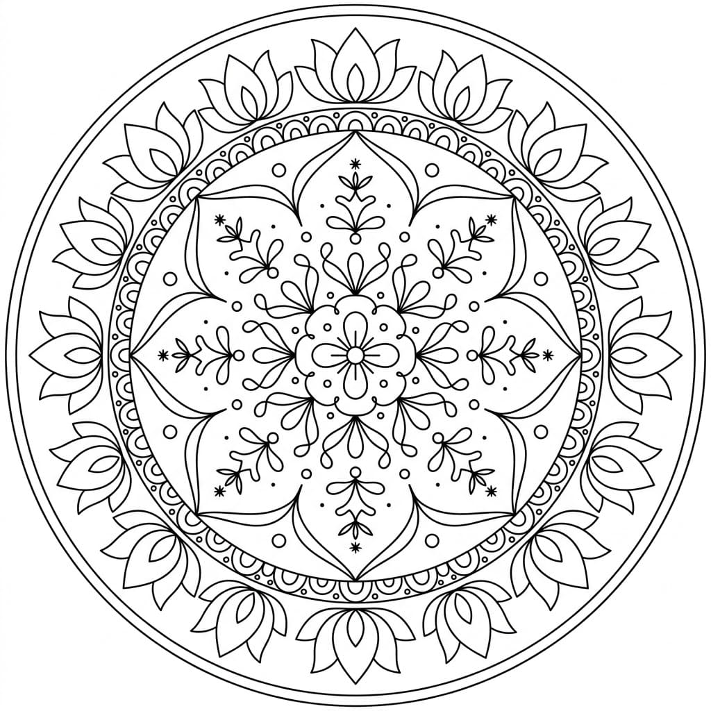 Spirit Teaching Mandala Template Mandalas