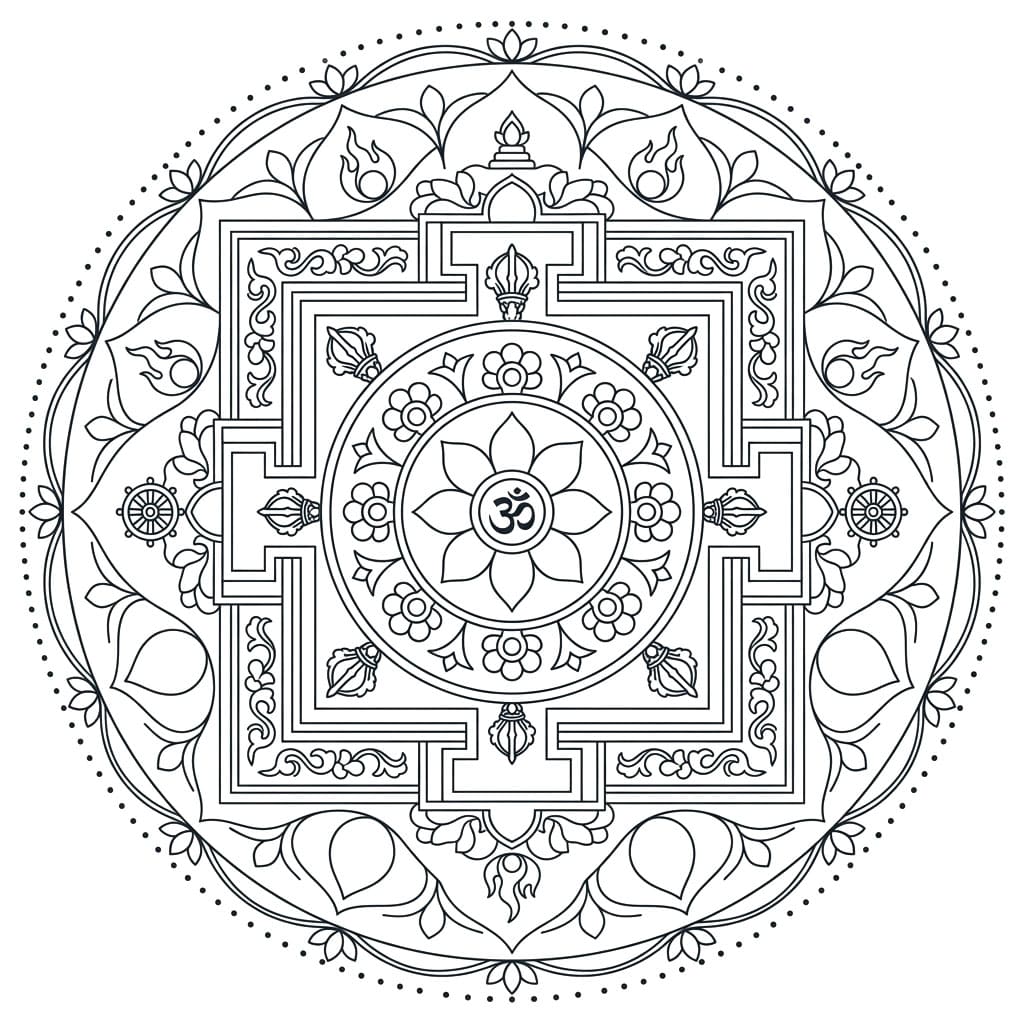Spiritual Chakrasamvara Mandala Pattern Mandalas