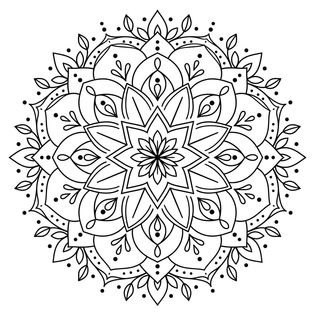 Star Balance Symmetry Mandala Template Mandalas