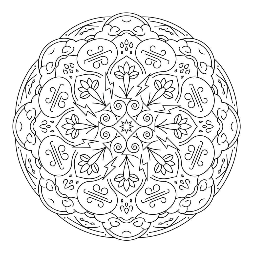 Storm Element Mandala Science Design Mandalas