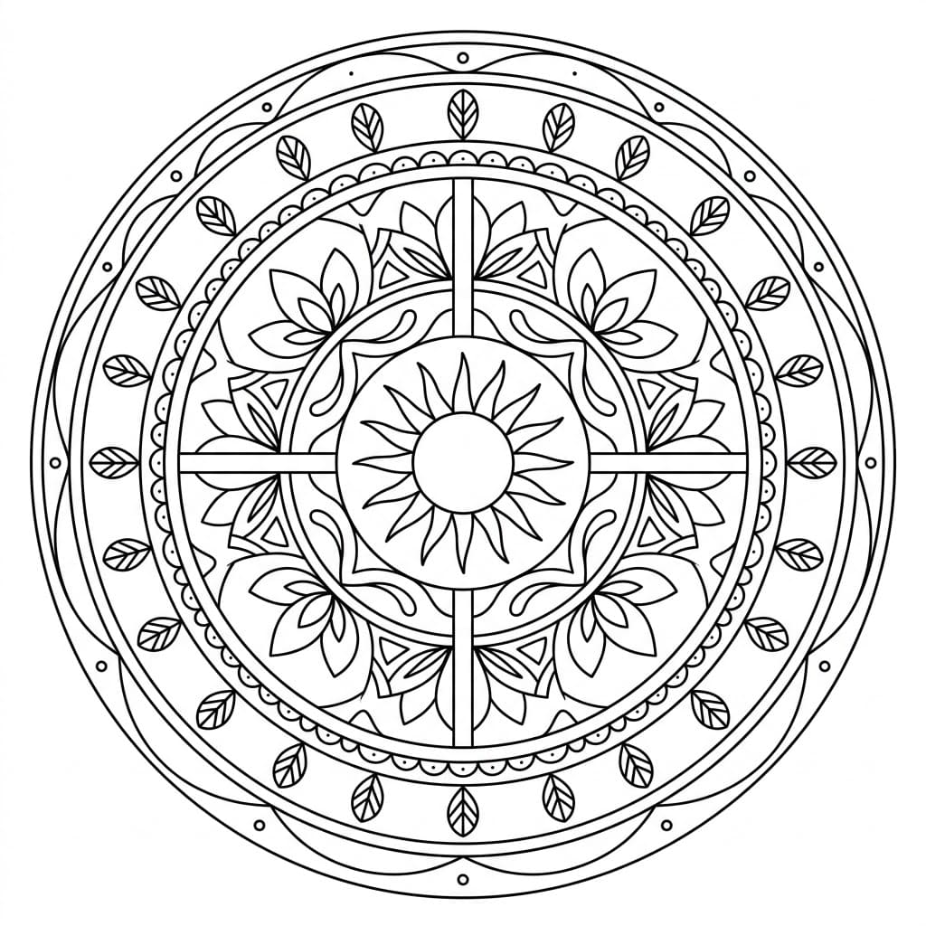 Sun Medicine Wheel Mandala Design Mandalas