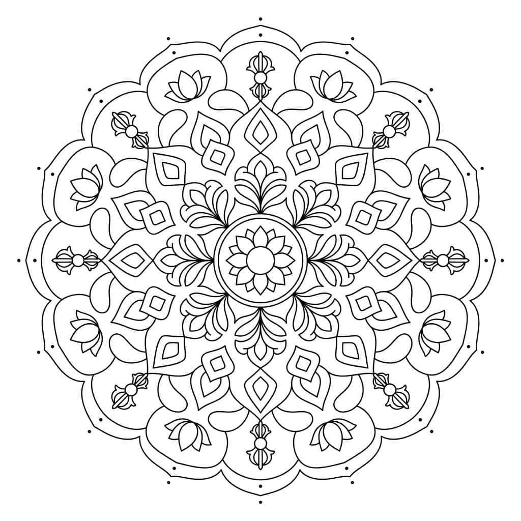 Tranquil Chakrasamvara Mandala Pattern Mandalas