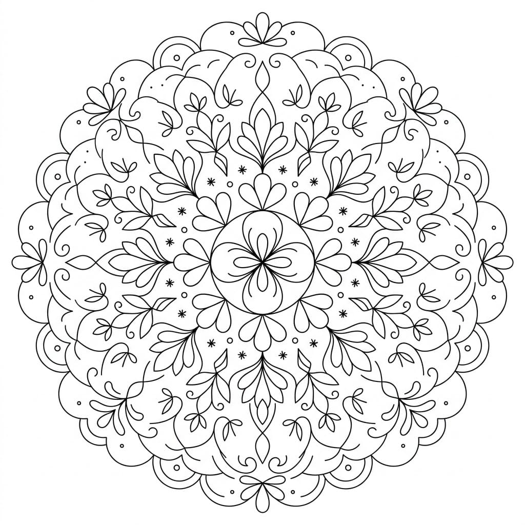 Tranquil Dreamtime Mandala Template Mandalas