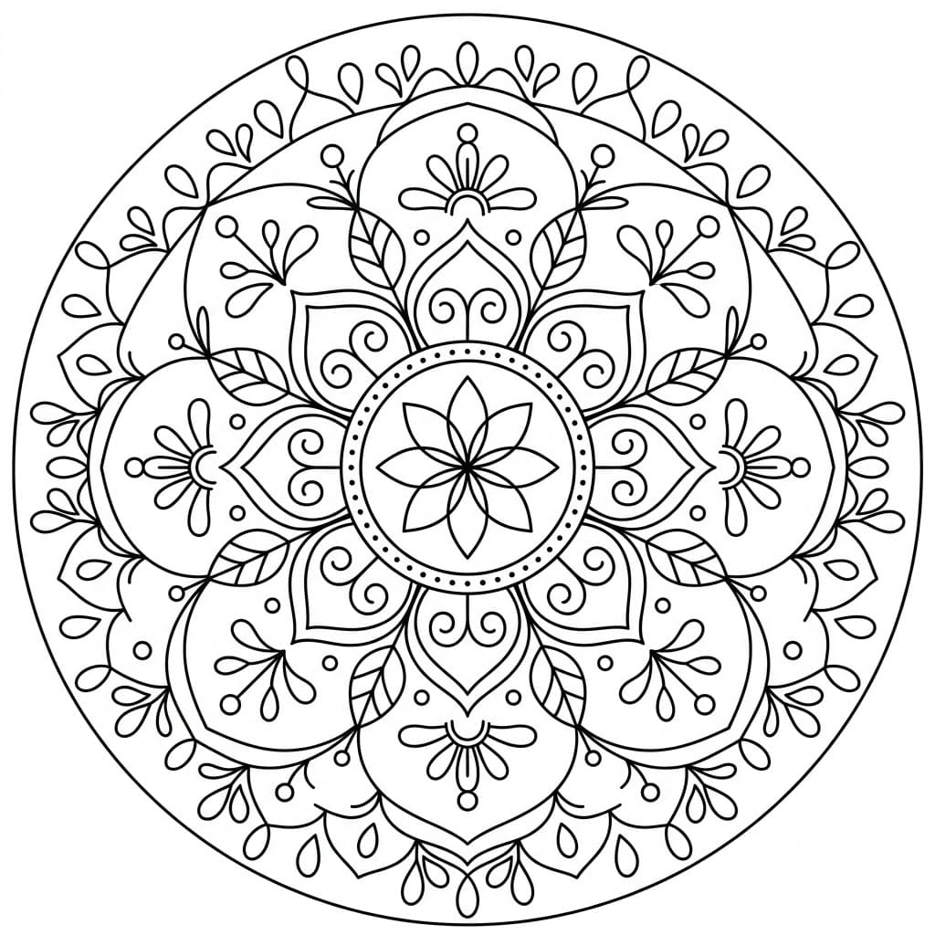 Tranquil Ensō Mandala Pattern Mandalas
