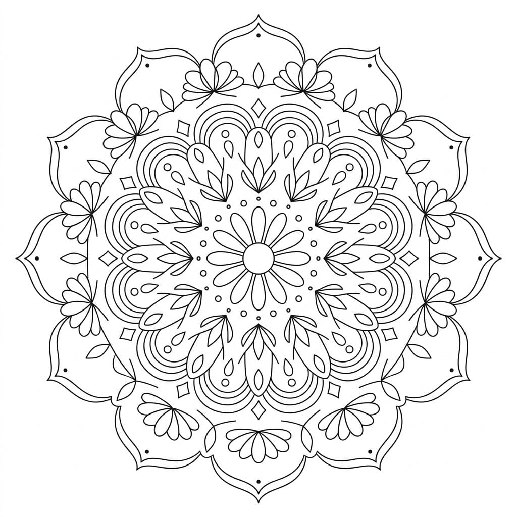 Tranquil Form Healing Mandala Worksheet Mandalas