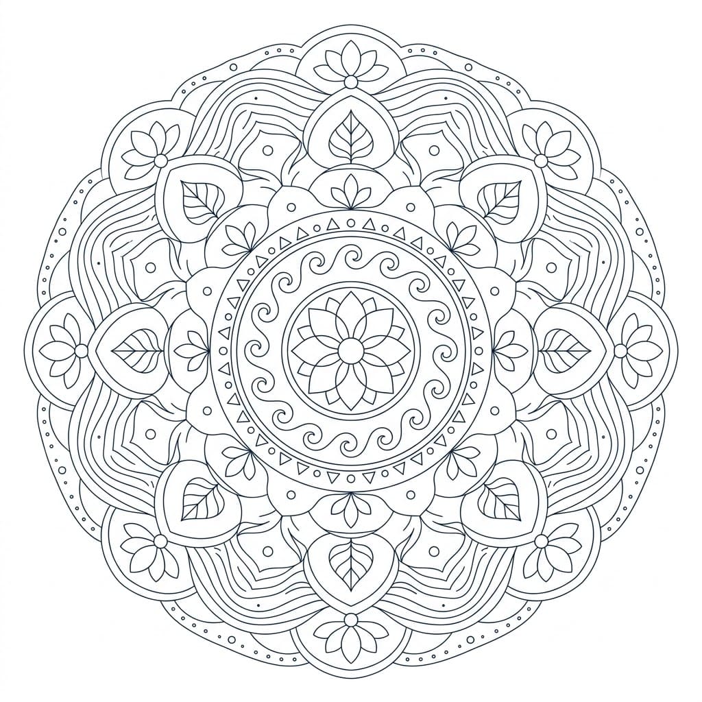 Tranquil Wave Bodhi Mandala Design Mandalas
