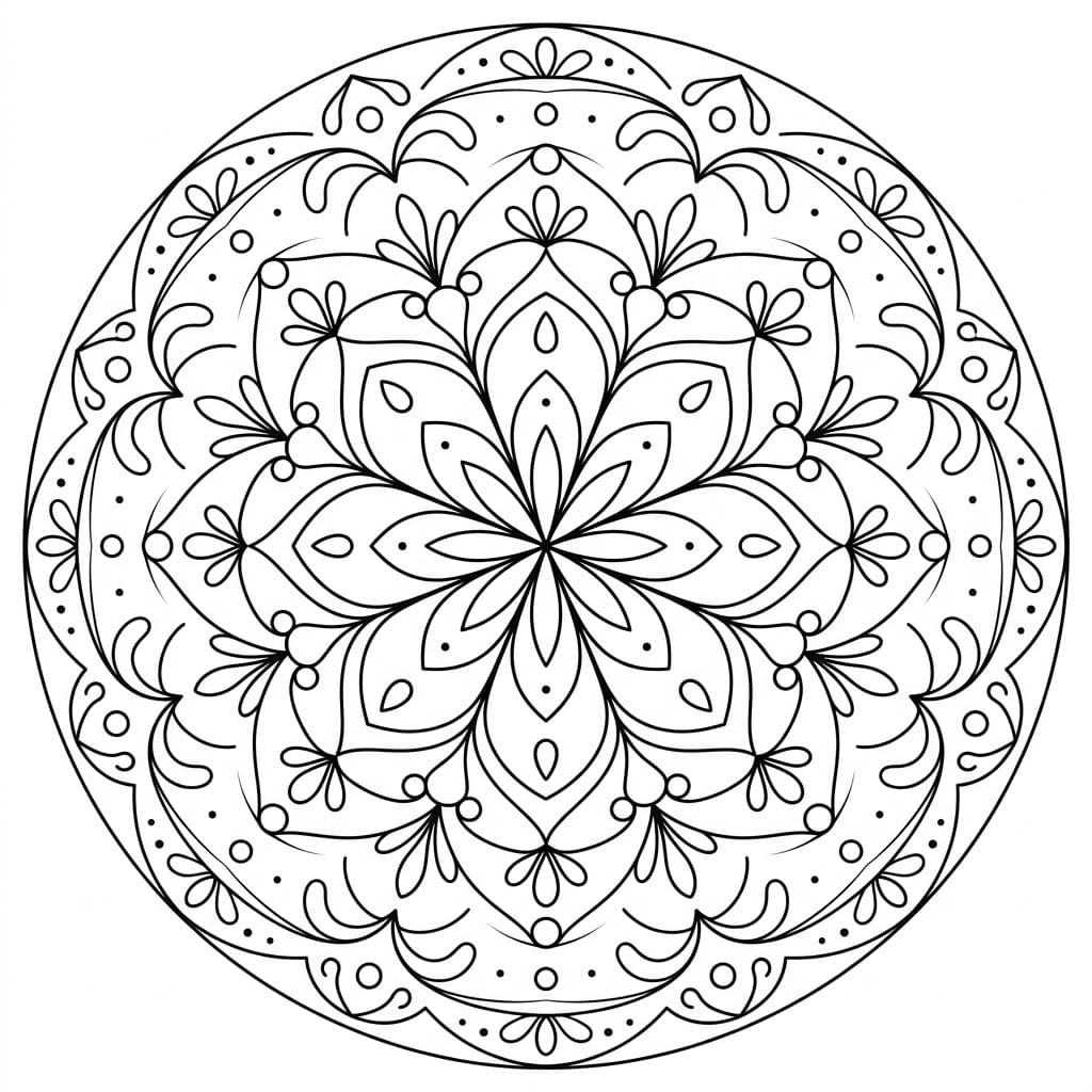 Vibrant Dreamtime Mandala Template Mandalas