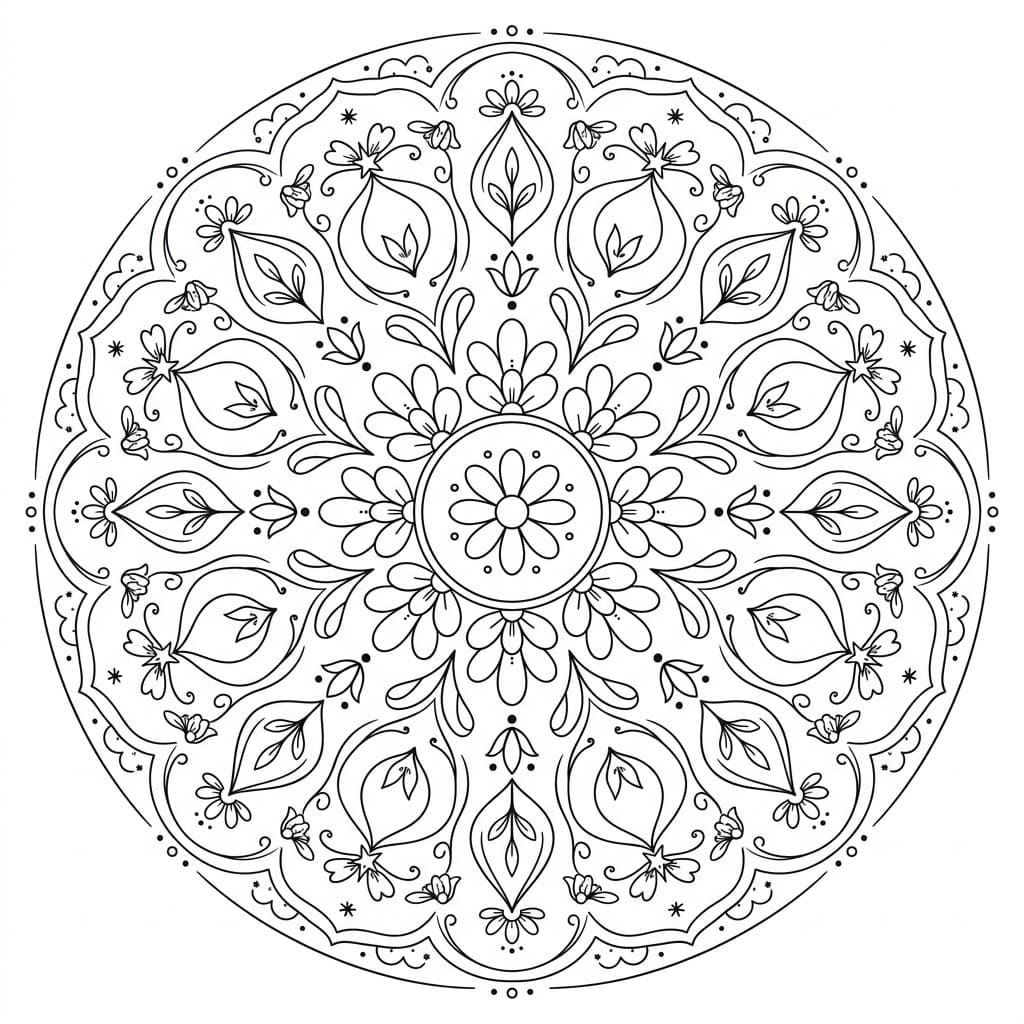 Whimsical Dreamtime Mandala Template Mandalas
