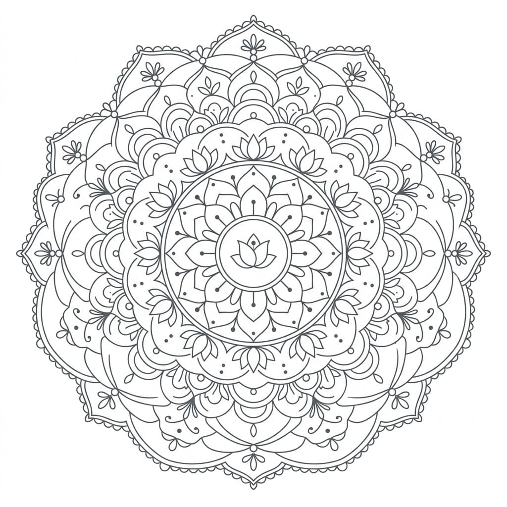 Whisper Trika Mandala Template Mandalas