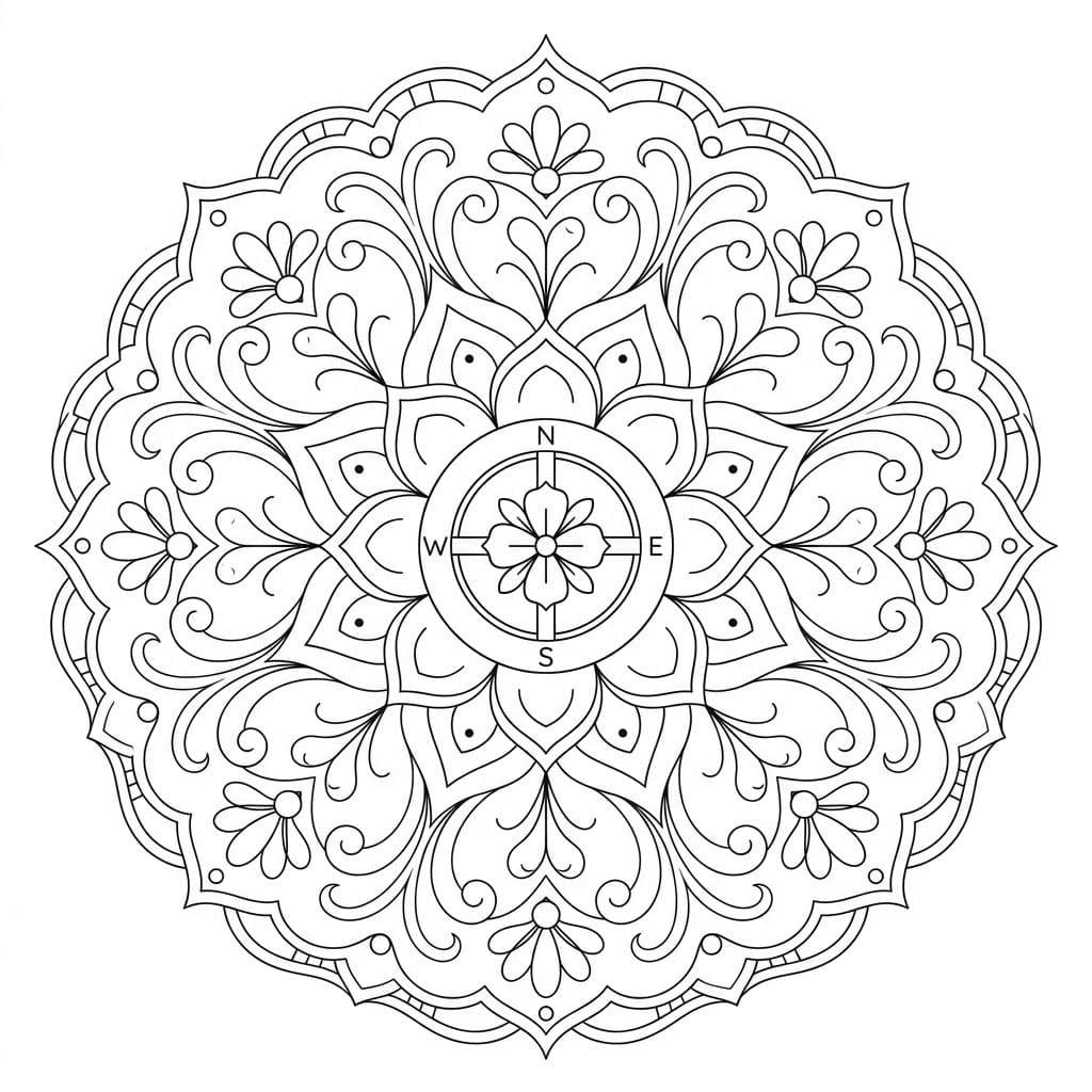 Wind Medicine Wheel Mandala Design Mandalas