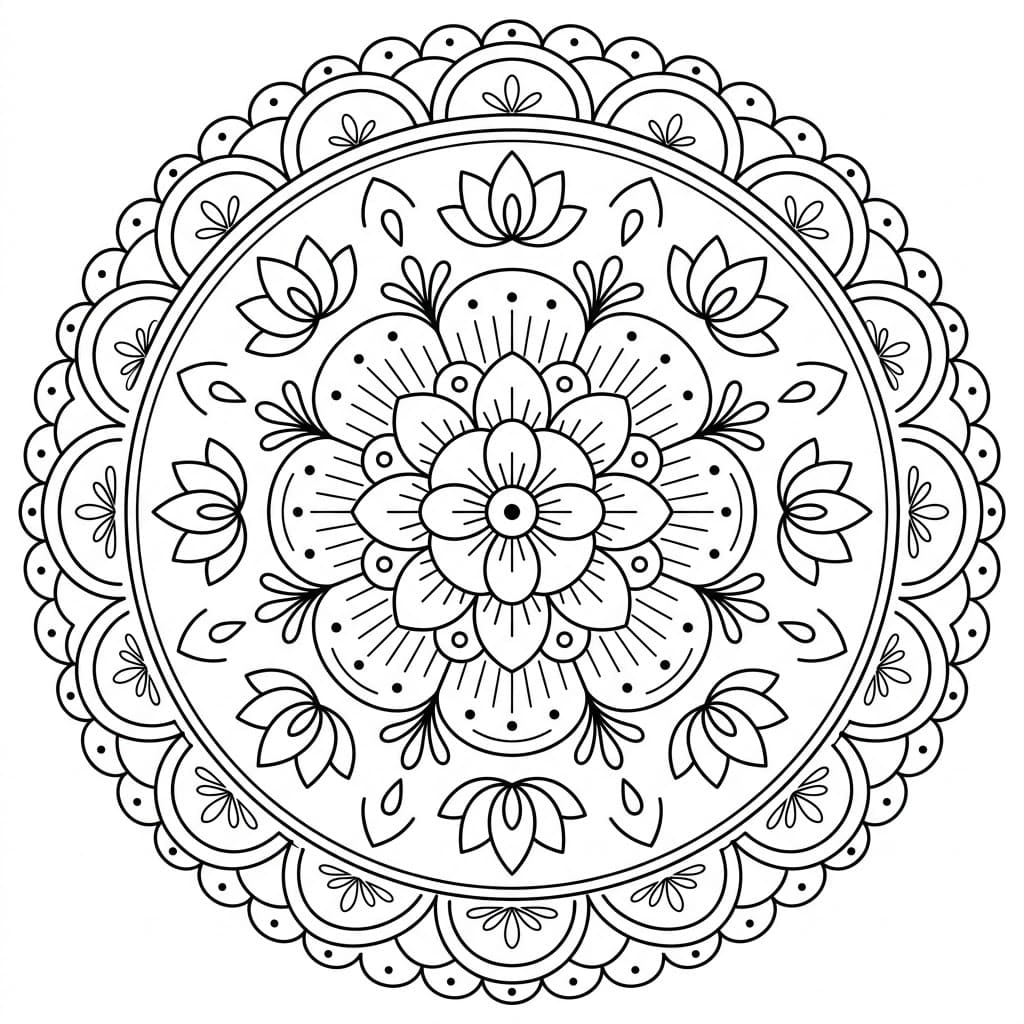 Zen Circle Pattern Mandala Activitie Mandalas