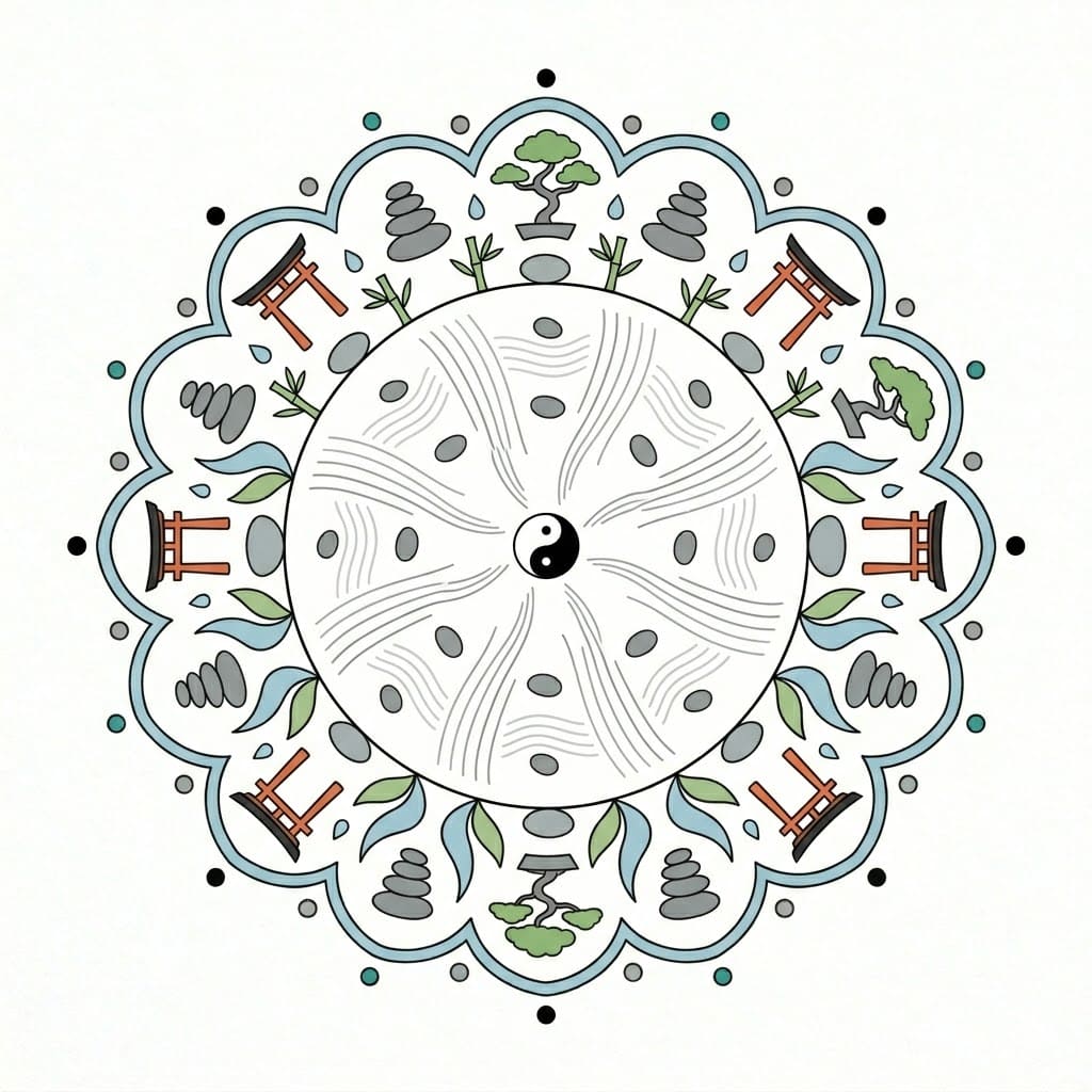 Zen Garden Color Mandala Printable Mandalas