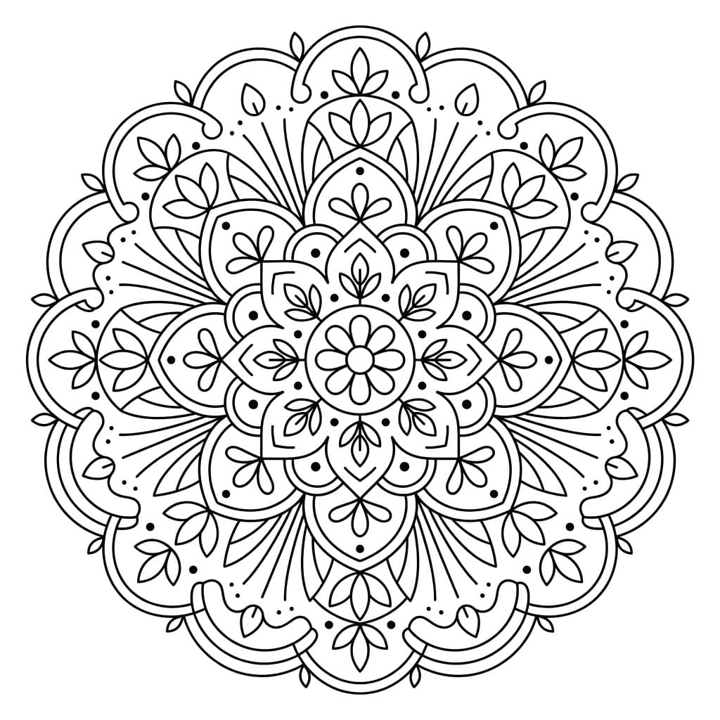 Zen Garden Symmetry Mandala Template Mandalas