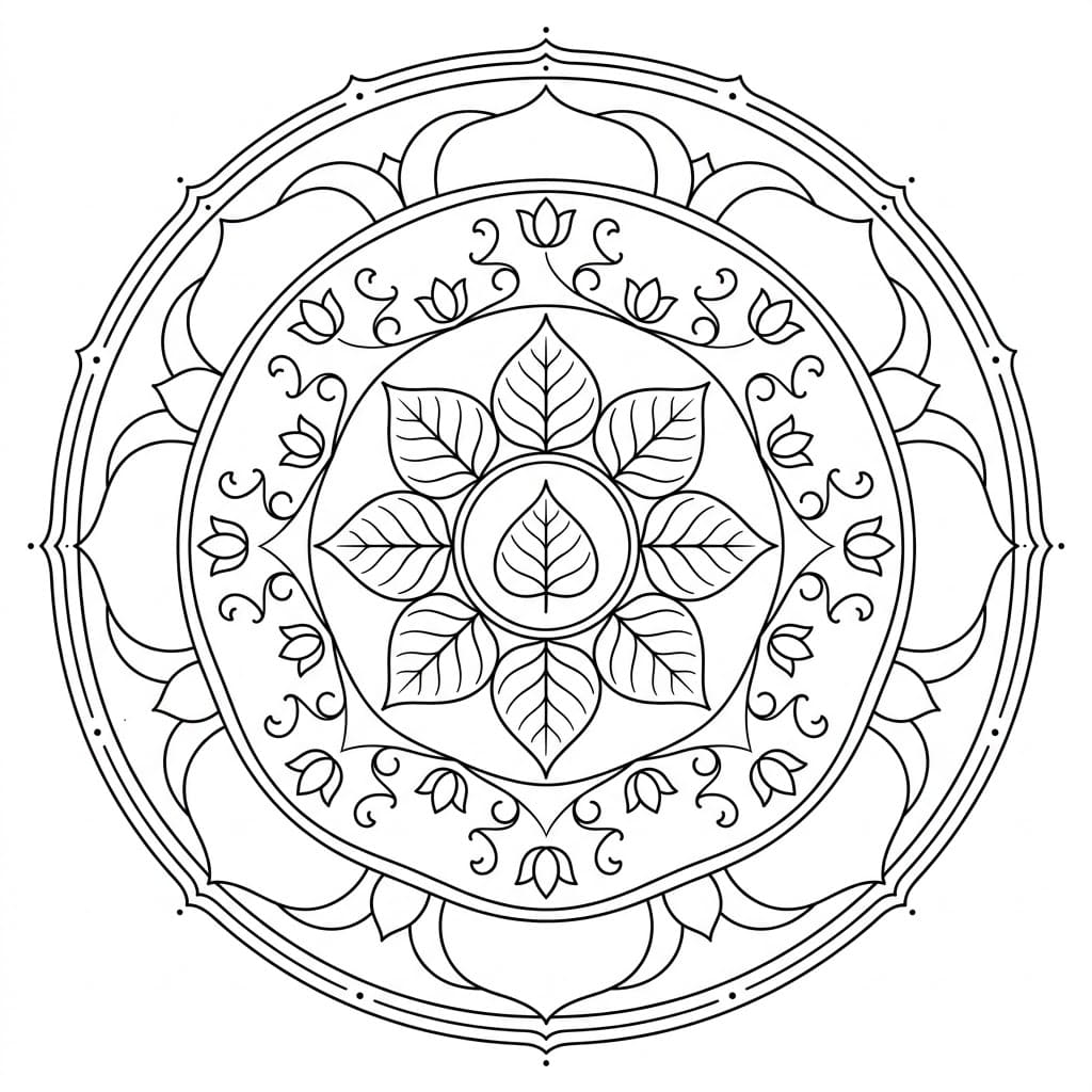 Zen Harmony Bodhi Mandala Design Mandalas