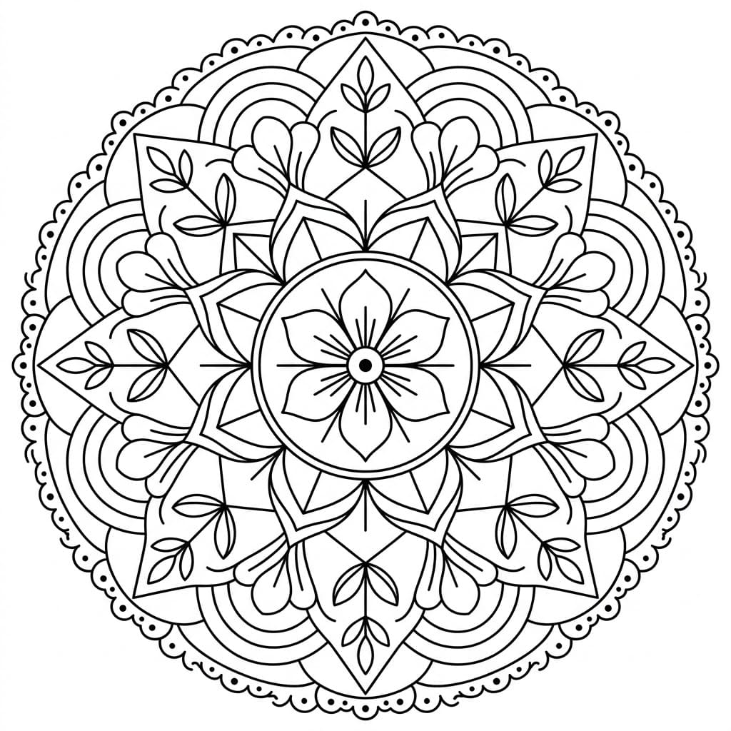 Zen Trika Mandala Template Mandalas