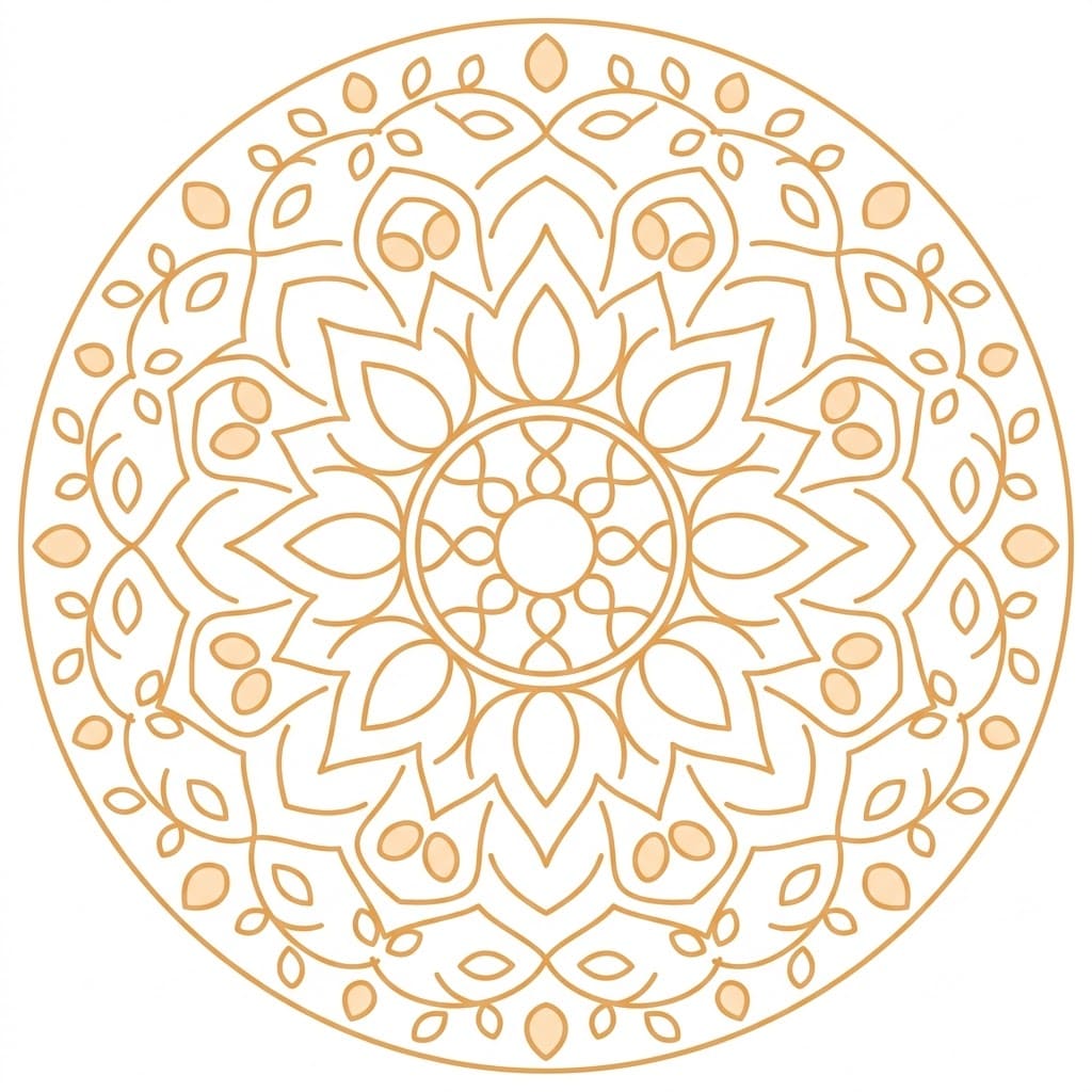 Amber Inverted-Figure Mandala Symmetry Challenge Mandalas