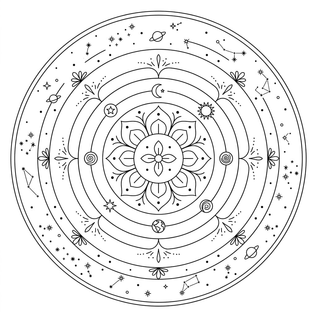 Aura Circle Cosmological Mandala Universe Map Mandalas