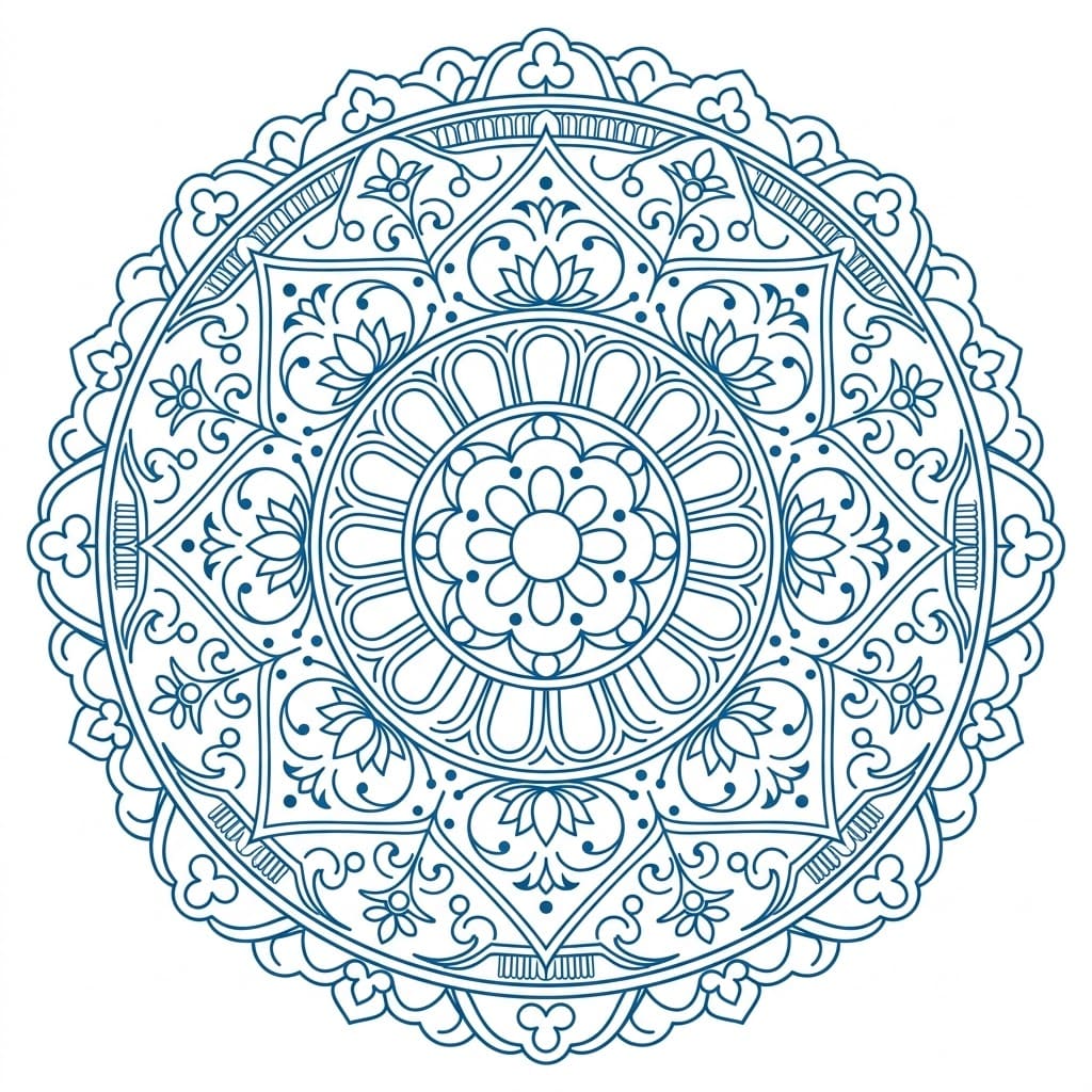 Azure Ceiling Mandala Architecture Printable Mandalas