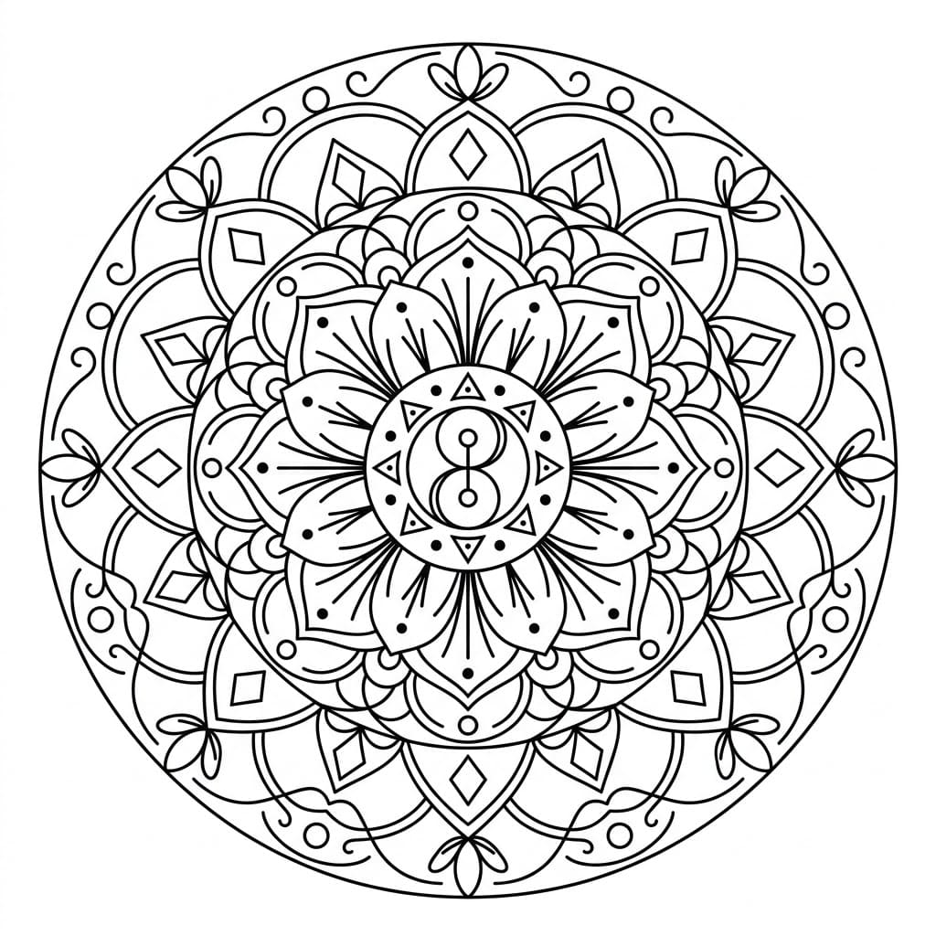 Balance Figure Mandala Math Design Mandalas
