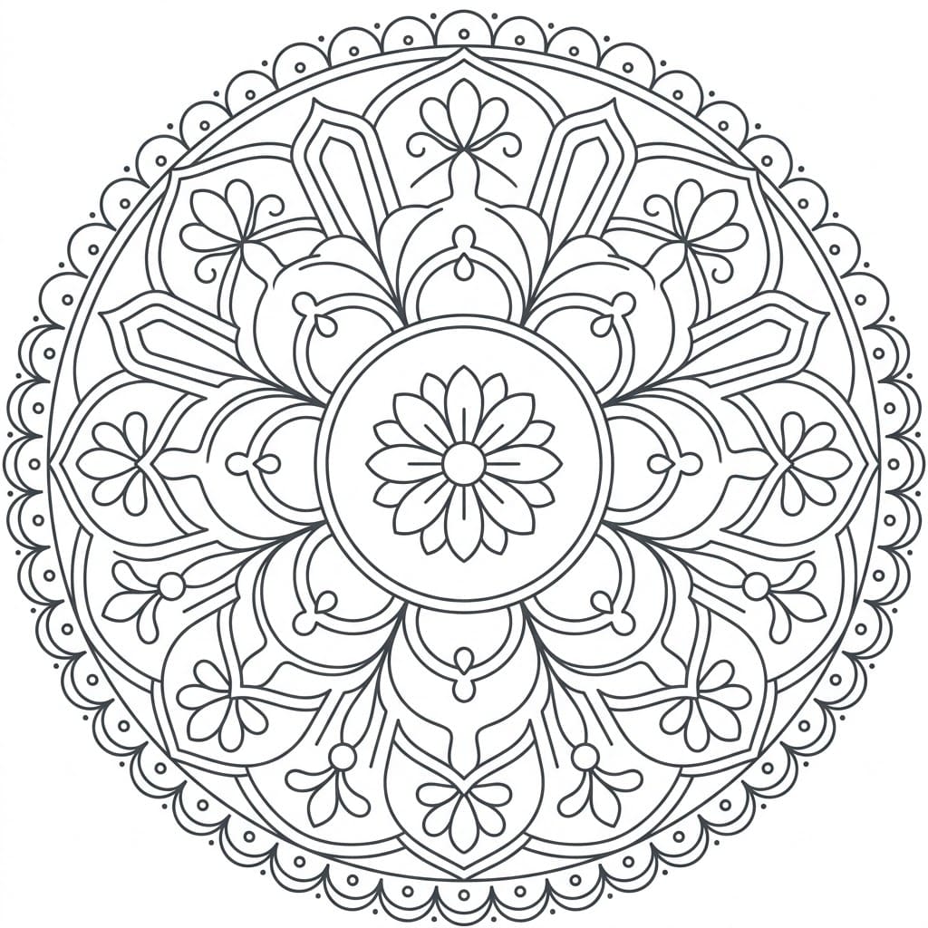 Blossom Ceiling Mandala Architecture Printable Mandalas