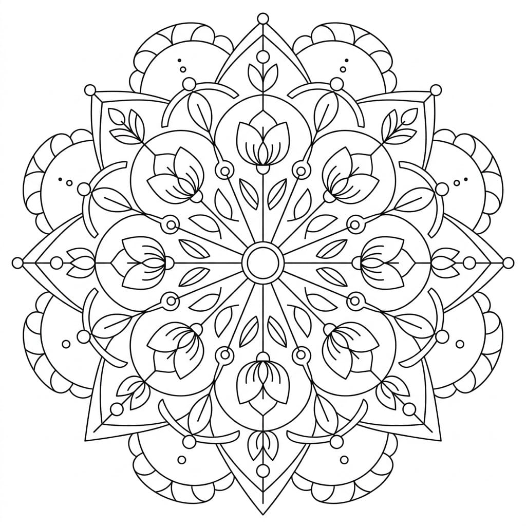 Blossom Figure Mandala Math Design Mandalas