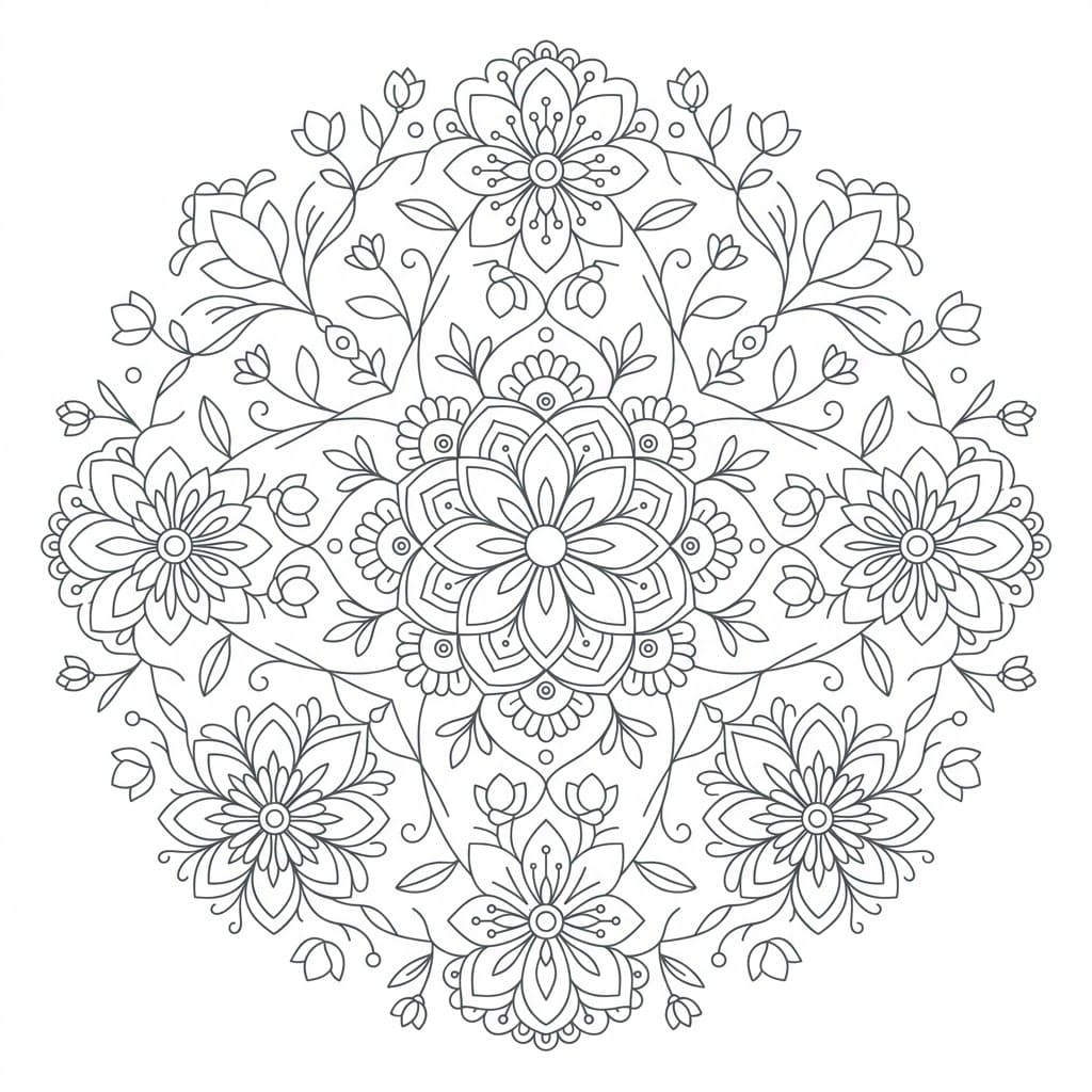 Blossom Multi-Mandala Pattern Exploration Mandalas