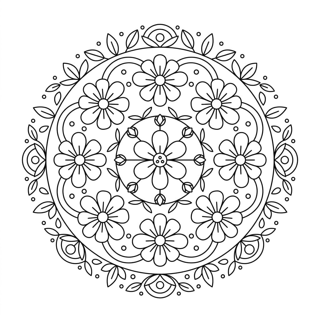 Blossom Protection Mandala Mindfulness Worksheet Mandalas